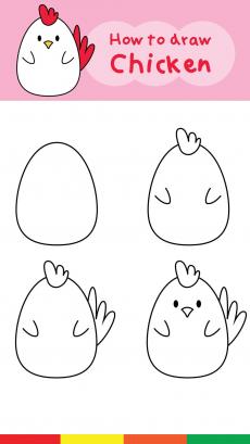 How to drawing chicken