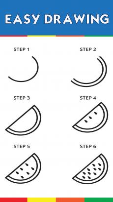 How to drawing watermelon