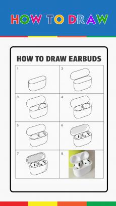 How to drawing earbuds