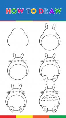 How to drawing My Neighbor Totoro