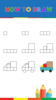 How to drawing truck