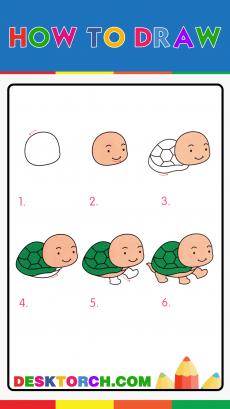 How to drawing sea turtle